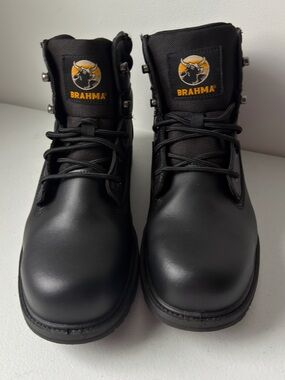 Brahma Steel Toe Work Boots Men’s 12 Wide Black Safety Industrial